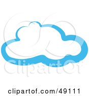 Royalty Free RF Clipart Illustration Of A Blue Cloud