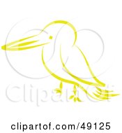 Royalty Free RF Clipart Illustration Of A Yellow Bird