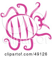 Royalty Free RF Clipart Illustration Of A Pink Beetle by Prawny