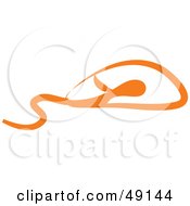 Royalty Free RF Clipart Illustration Of An Orange Computer Mouse