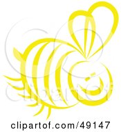 Poster, Art Print Of Yellow Honey Bee