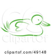 Poster, Art Print Of Green Duck