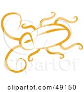 Royalty Free RF Clipart Illustration Of An Orange Beetle by Prawny