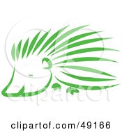 Royalty Free RF Clipart Illustration Of A Green Hedgehog