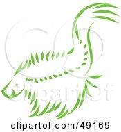 Royalty Free RF Clipart Illustration Of A Green Skunk