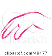 Royalty Free RF Clipart Illustration Of An Arched Pink Hand
