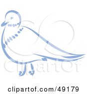 Royalty Free RF Clipart Illustration Of A Blue Pigeon