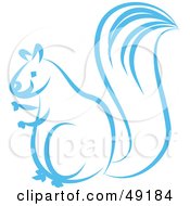 Royalty Free RF Clipart Illustration Of A Blue Squirrel
