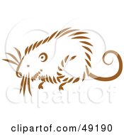 Royalty Free RF Clipart Illustration Of A Brown Mouse by Prawny