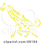 Poster, Art Print Of Yellow Giraffe
