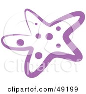 Royalty Free RF Clipart Illustration Of A Spotted Purple Starfish by Prawny