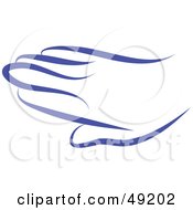 Royalty Free RF Clipart Illustration Of A Massaging Blue Hand by Prawny