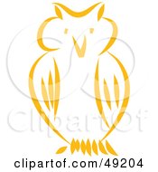 Poster, Art Print Of Orange Owl