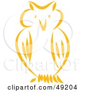 Royalty Free RF Clipart Illustration Of An Orange Owl by Prawny