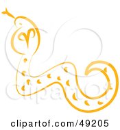 Royalty Free RF Clipart Illustration Of An Orange Snake by Prawny