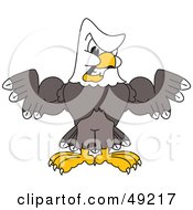 Poster, Art Print Of Bald Eagle Character Flexing Muscles