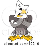 Bald Eagle Character Being Stern by Toons4Biz
