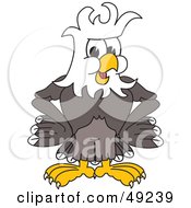 Poster, Art Print Of Bald Eagle Character With Messy Hair