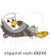 Poster, Art Print Of Bald Eagle Character Reclined