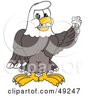 Bald Eagle Character Holding A Tooth