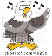 Poster, Art Print Of Bald Eagle Character Singing In Choir