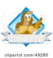 Hawk Mascot Character Diamond Logo
