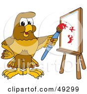 Hawk Mascot Character Painting