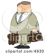 Poster, Art Print Of Packed Up Businessman Ready To Travel To New York