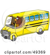 Falcon Mascot Character Bus Driver