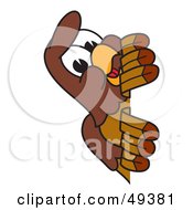 Poster, Art Print Of Falcon Mascot Character Peeking