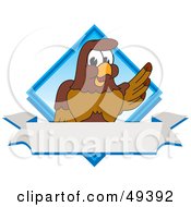 Poster, Art Print Of Falcon Mascot Character Diamond Logo