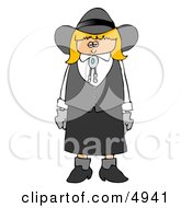 Young Blond Haired Cowgirl Clipart