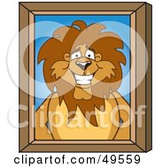 Poster, Art Print Of Lion Character Mascot Portrait