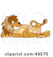 Lion Character Mascot Resting