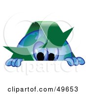 Poster, Art Print Of Recycle Character Mascot Looking Over A Surface