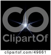 Royalty Free RF Clipart Illustration Of A Bursting Blue Star In The Blackness Of Space