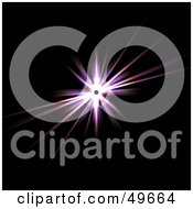 Royalty Free RF Clipart Illustration Of A Bright Bursting Purple Star On Black
