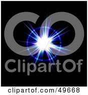 Royalty Free RF Clipart Illustration Of A Bright Blue And Purple Colored Burst On Black