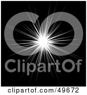 Royalty Free RF Clipart Illustration Of A Bursting White Star In The Blackness Of Space