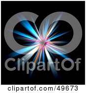 Royalty Free RF Clipart Illustration Of A Bright Bursting Colorful Star On Black