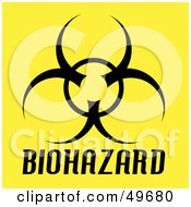 Poster, Art Print Of Black Biohazard Symbol On Yellow