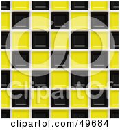 Shiny Black And Yellow Square Tile Background