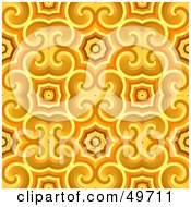 Poster, Art Print Of Trendy Golden And Orange Patterned Background