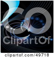 Royalty Free RF Clipart Illustration Of A Wave And Spiral Fractal On Black by Arena Creative #COLLC49718-0094