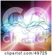 Poster, Art Print Of Colorful And Bright Background With Waves Spanning The Center