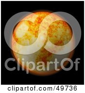Poster, Art Print Of Fiery Orange Planet In The Blackness Of Space