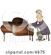 Professional Pianist Playing Grand Piano