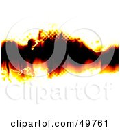 Royalty Free RF Clipart Illustration Of A Halftone Fire Text Box On White Paper
