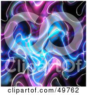 Royalty Free RF Clipart Illustration Of A Background Of Purple And Blue Rippling Plasma by Arena Creative