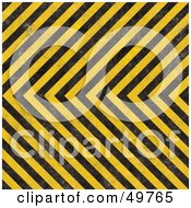Poster, Art Print Of Background Of Black And Yellow Hazard Stripes With Slight Grunge